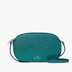 KATE SPADE Glimmer Oval Camera Bag FESTIVE TEAL